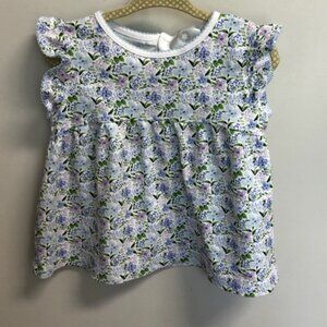 The Proper Peony Top Girls Sz 3T Floral Pima Cotton Dainty